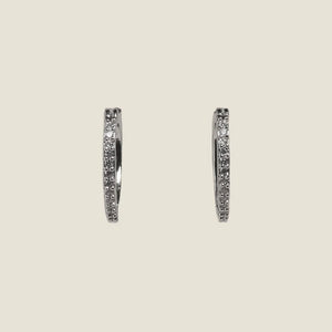 Silver Pave Huggies - Eden Lifestyle