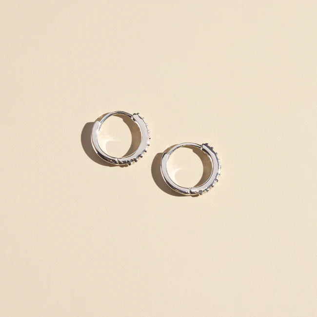 Silver Pave Huggies - Eden Lifestyle