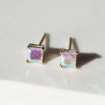 Small Iridescent Crystal Studs - Eden Lifestyle