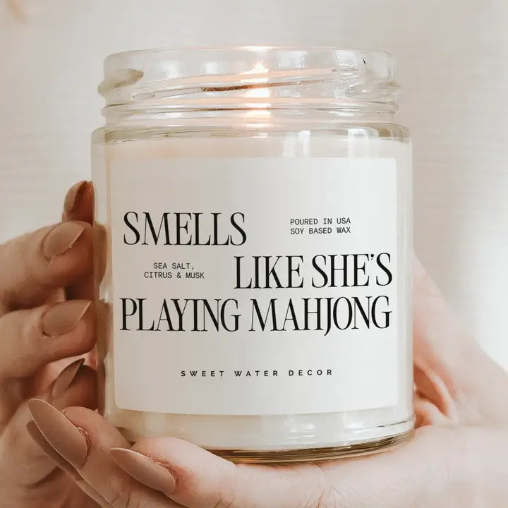 Smells Like She's Playing Mahjong 9 oz Soy Candle - Eden Lifestyle