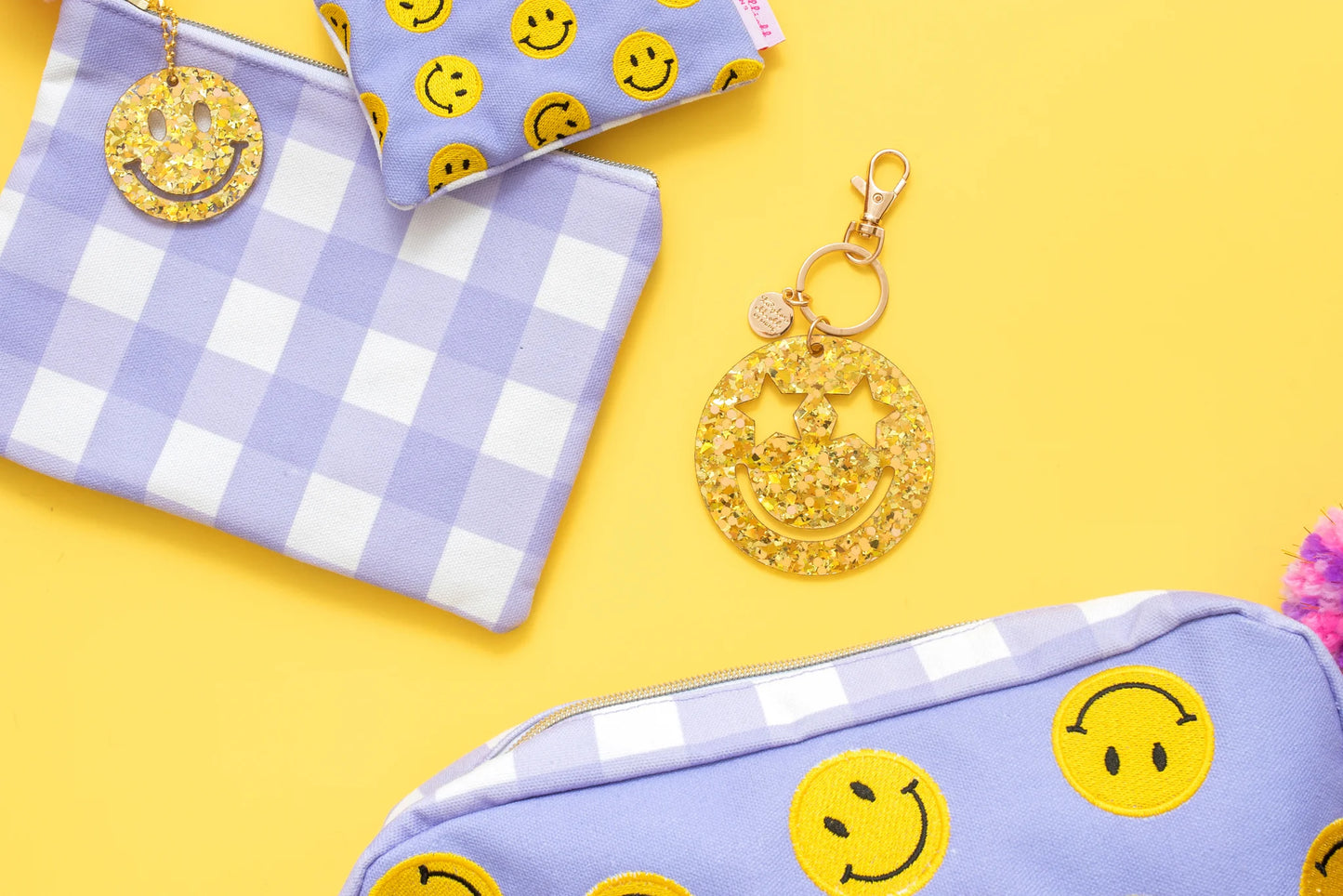 Smiley Stars Confetti Keychain - Eden Lifestyle