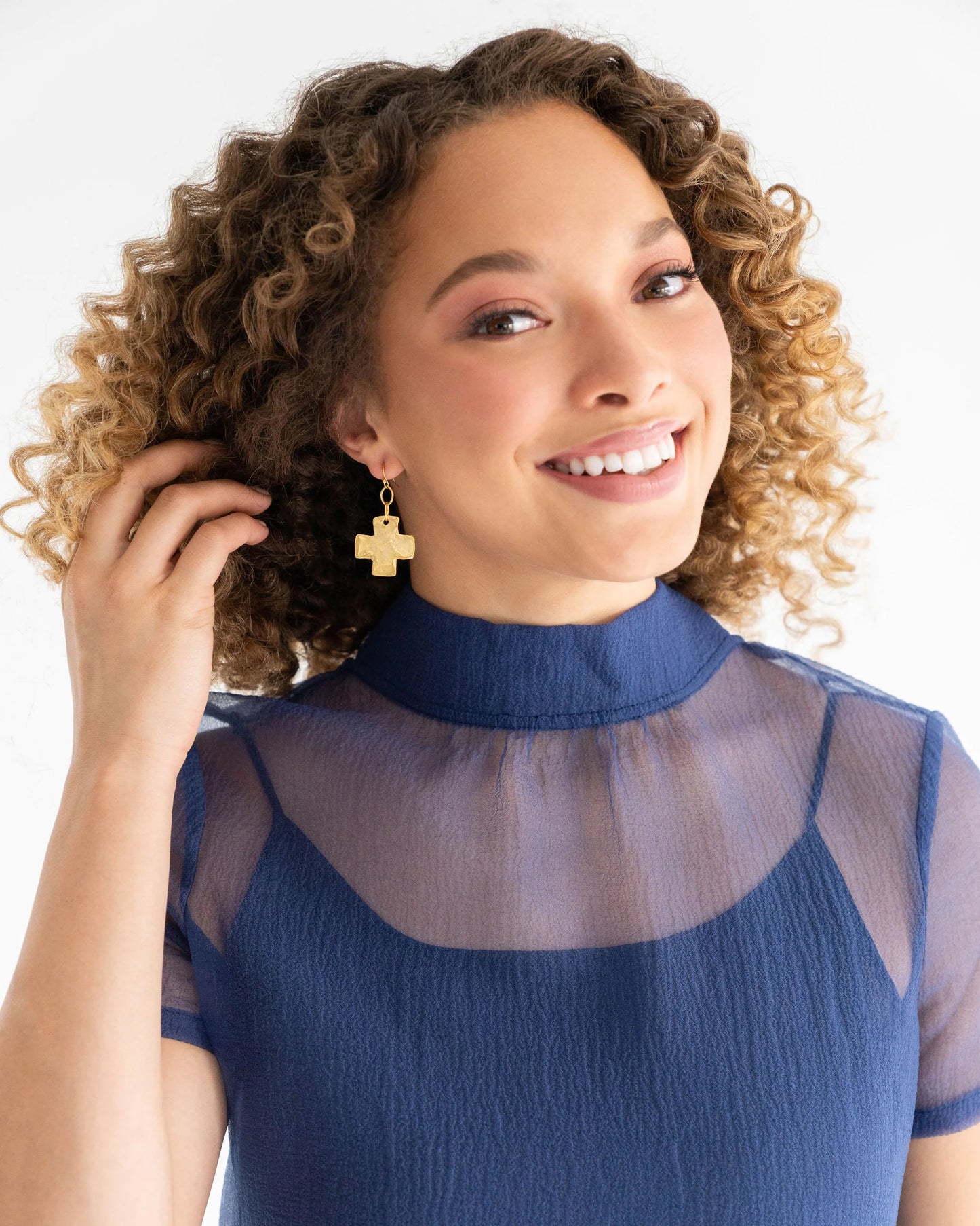 Square Cross Earrings - Eden Lifestyle