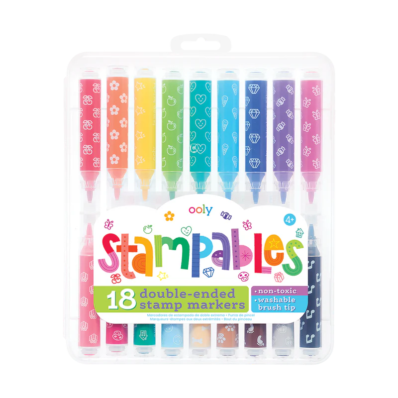 Stampables Double-Ended Stamp Markers - Set of 18 - Eden Lifestyle