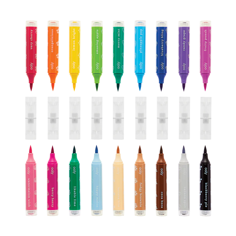 Stampables Double-Ended Stamp Markers - Set of 18 - Eden Lifestyle