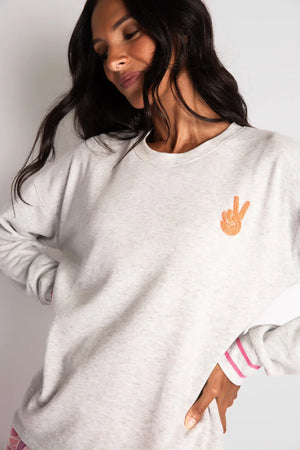 Stay Groovy Good Vibes Long Sleeve and Short Set - Eden Lifestyle