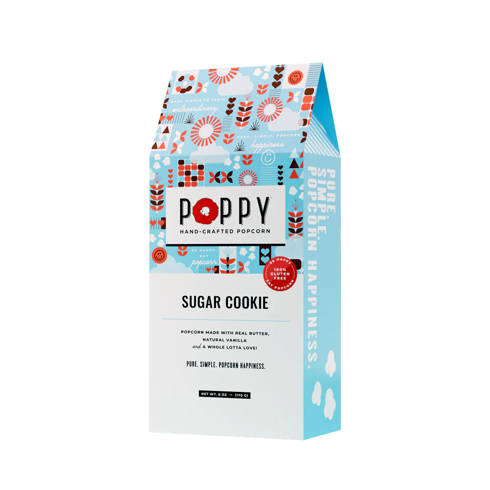 Poppy Handcrafted Popcorn Sugar Cookie Box