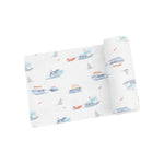 Swaddle Blanket - Bubbly Tugboats - 45X45