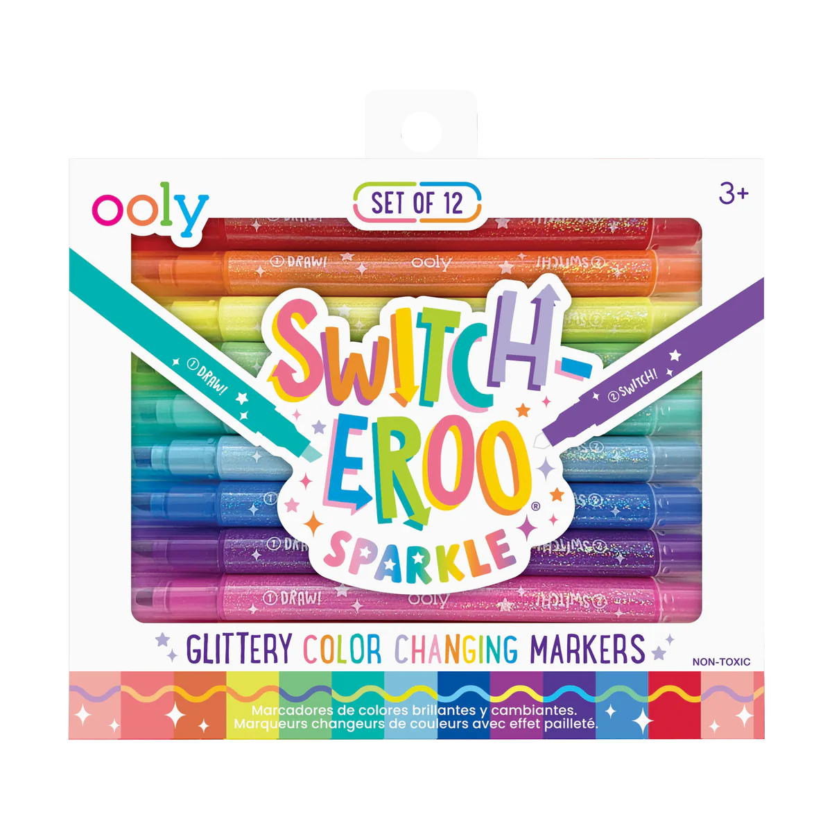 Switch-Eroo Sparkle Glittery Color Changing Markers - Set of 12 - Eden Lifestyle