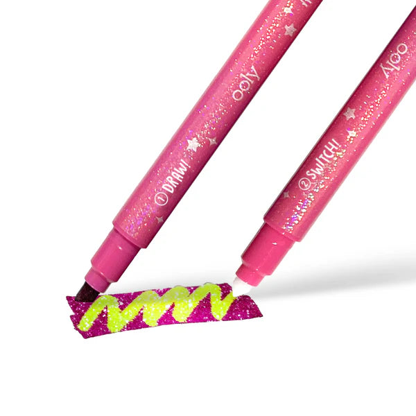 Switch-Eroo Sparkle Glittery Color Changing Markers - Set of 12 - Eden Lifestyle