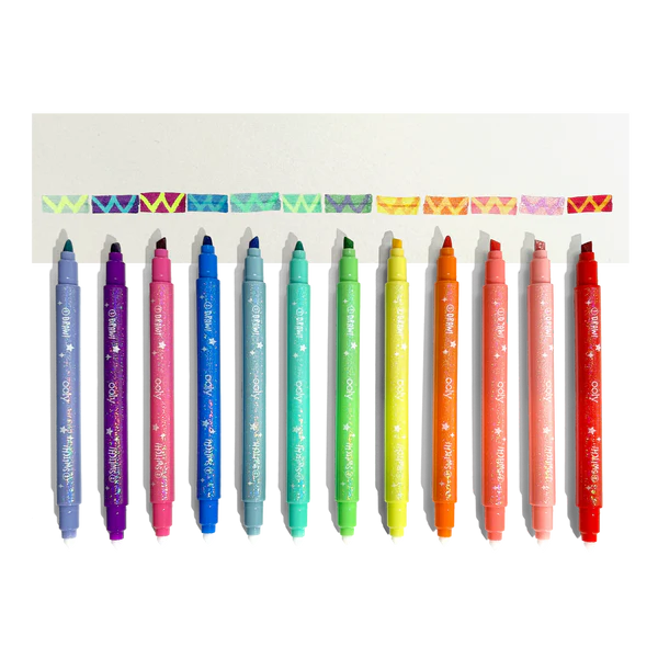 Switch-Eroo Sparkle Glittery Color Changing Markers - Set of 12 - Eden Lifestyle