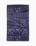 Blossoming Bandana Blue Tea Towel