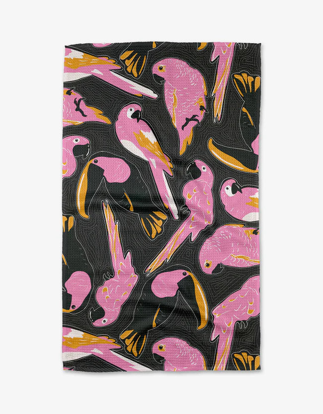 Bubblegum Birds Kitchen Tea Towel - Eden Lifestyle