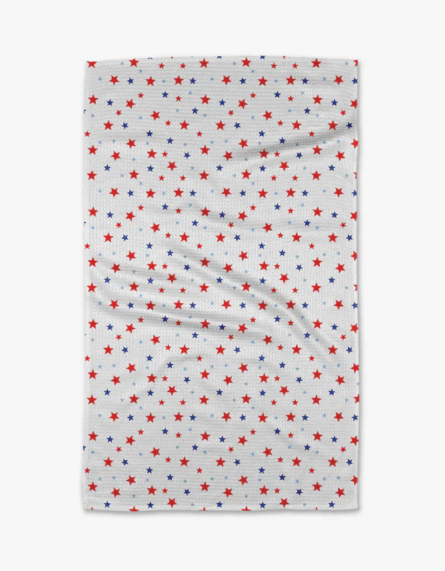 Stars White Kitchen Tea Towel - Eden Lifestyle