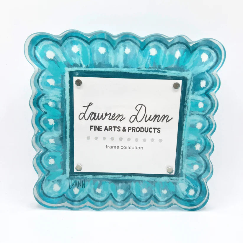 Teal Scallops Acrylic Frame - Eden Lifestyle