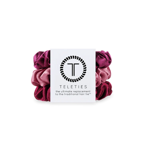 Teleties Small Burgundy Bliss Silk Scrunchies - Eden Lifestyle