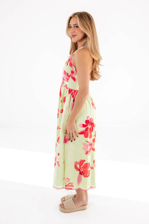 The Alara Ric Rac Cross Midi Dress - Eden Lifestyle