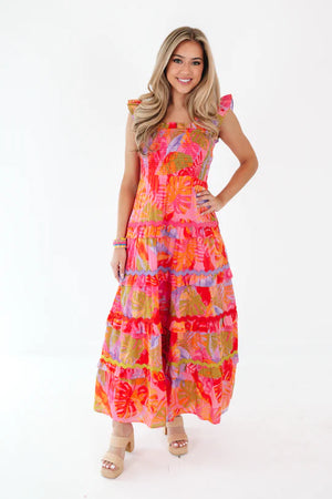 The Eden Tier Ric Rac Midi Dress - Eden Lifestyle