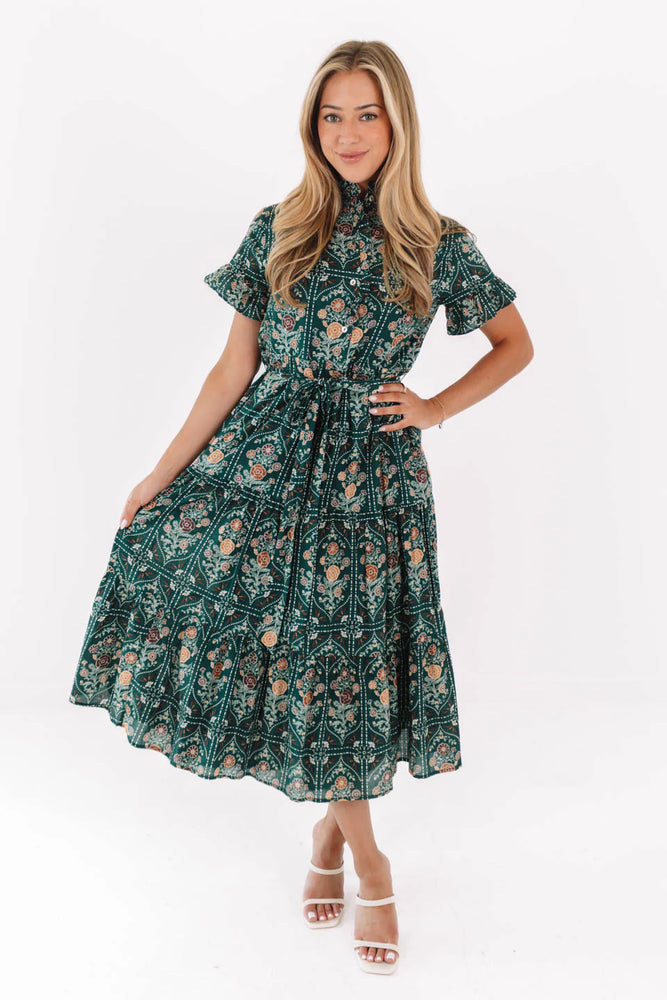 The Hazel Button Up Midi Dress