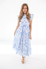 The Palmer Button Ruffle Midi Dress - Eden Lifestyle