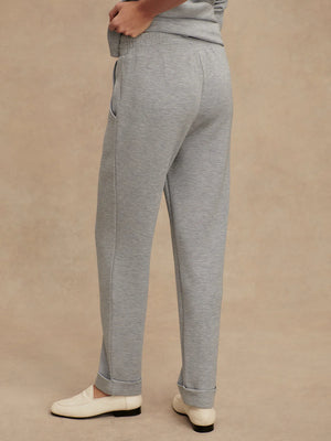 The Rolled Cuff Pant 25" Mid Blue Marl - Eden Lifestyle