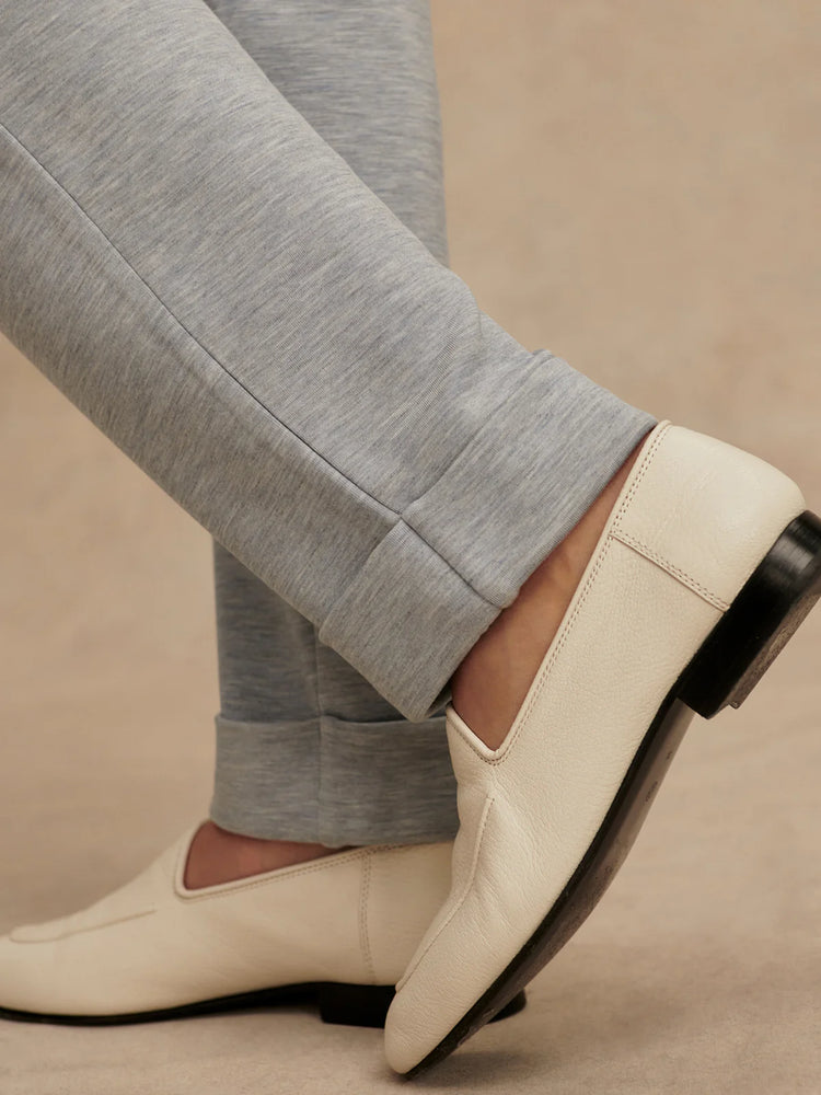 The Rolled Cuff Pant 25" Mid Blue Marl - Eden Lifestyle