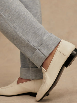 The Rolled Cuff Pant 25" Mid Blue Marl - Eden Lifestyle