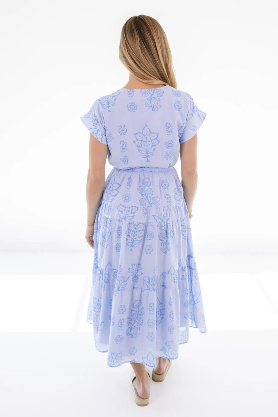 The Sienna V-Neck Button Up Midi Dress - Eden Lifestyle