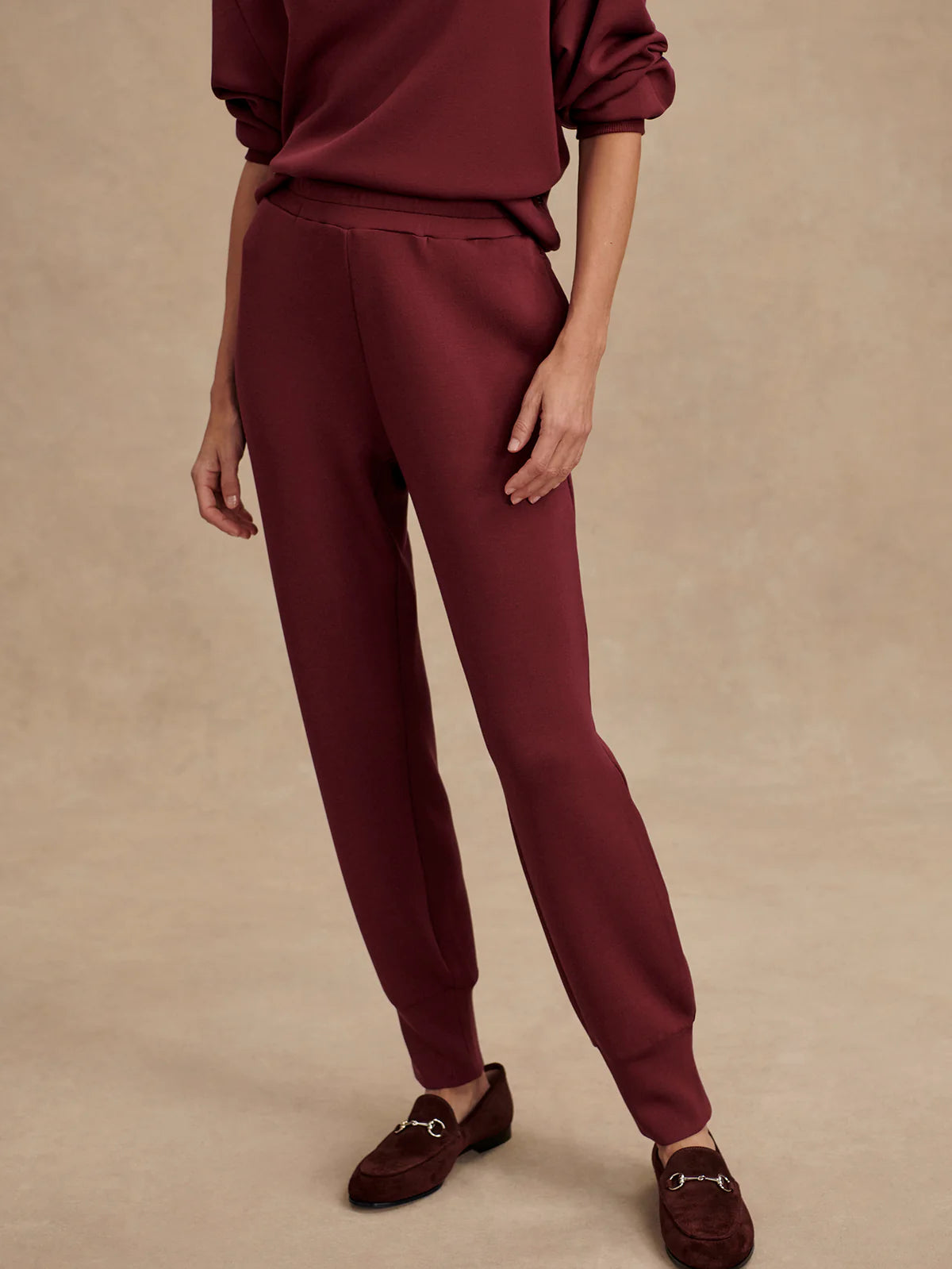 The Slim Cuff Pant 25" New Maroon - Eden Lifestyle
