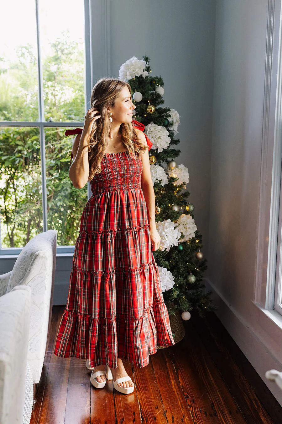 The Tamara Tie Strap Midi Dress - Eden Lifestyle