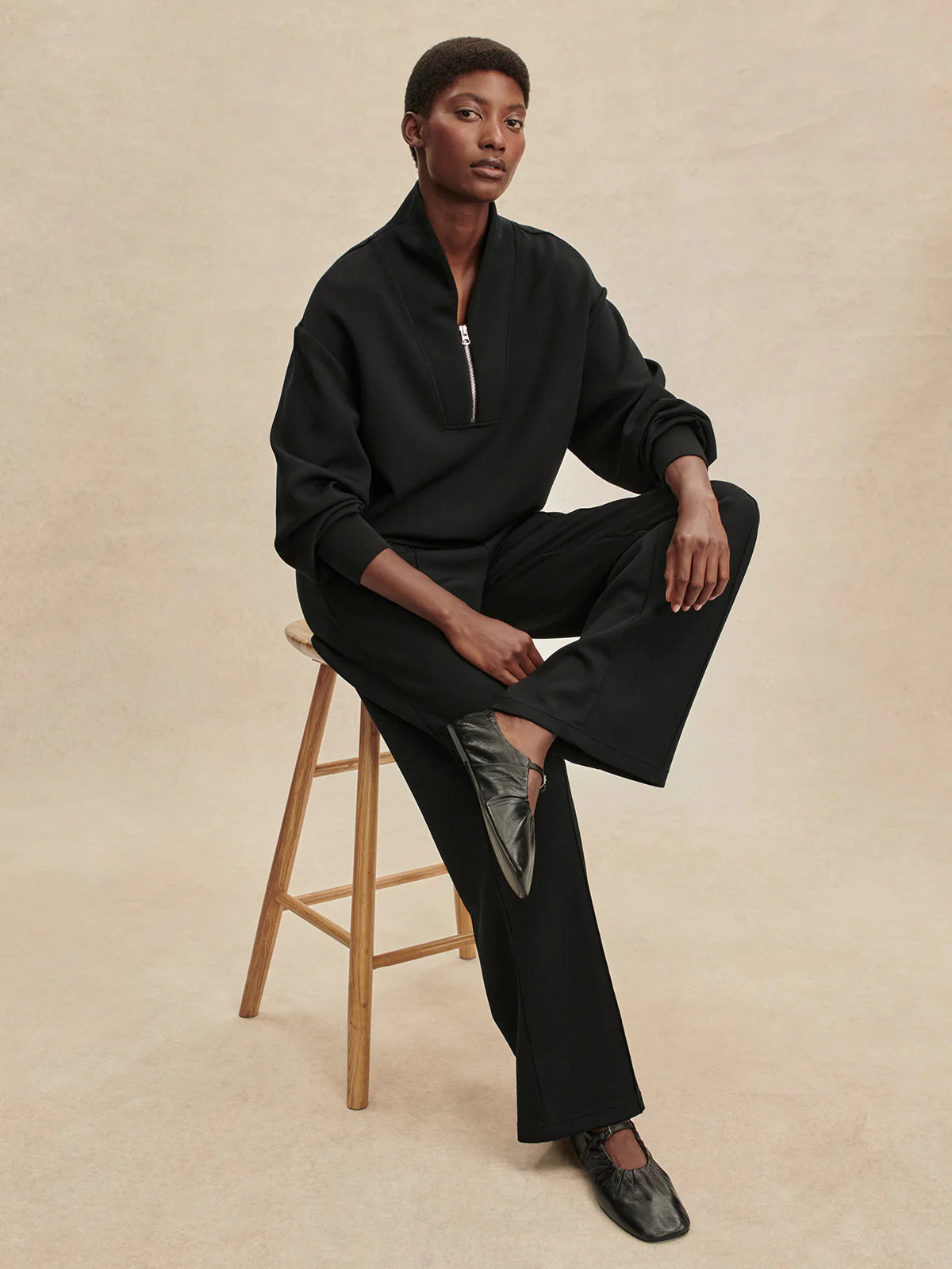 The Wide Leg Pant 28" Black - Eden Lifestyle