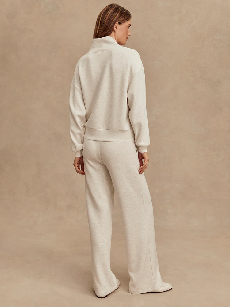 The Wide Leg Pant 28" Ivory Marl - Eden Lifestyle