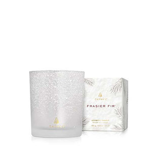 Thymes Frasier Fir Poured Candle, 6.5 oz Flocked - Eden Lifestyle