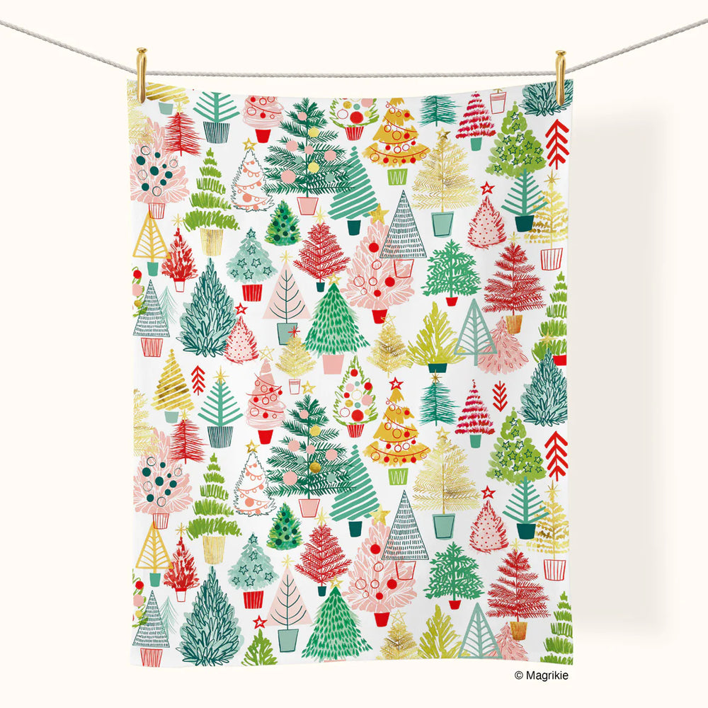 Tinsel All The Way Holiday Cotton Tea Towel - Eden Lifestyle
