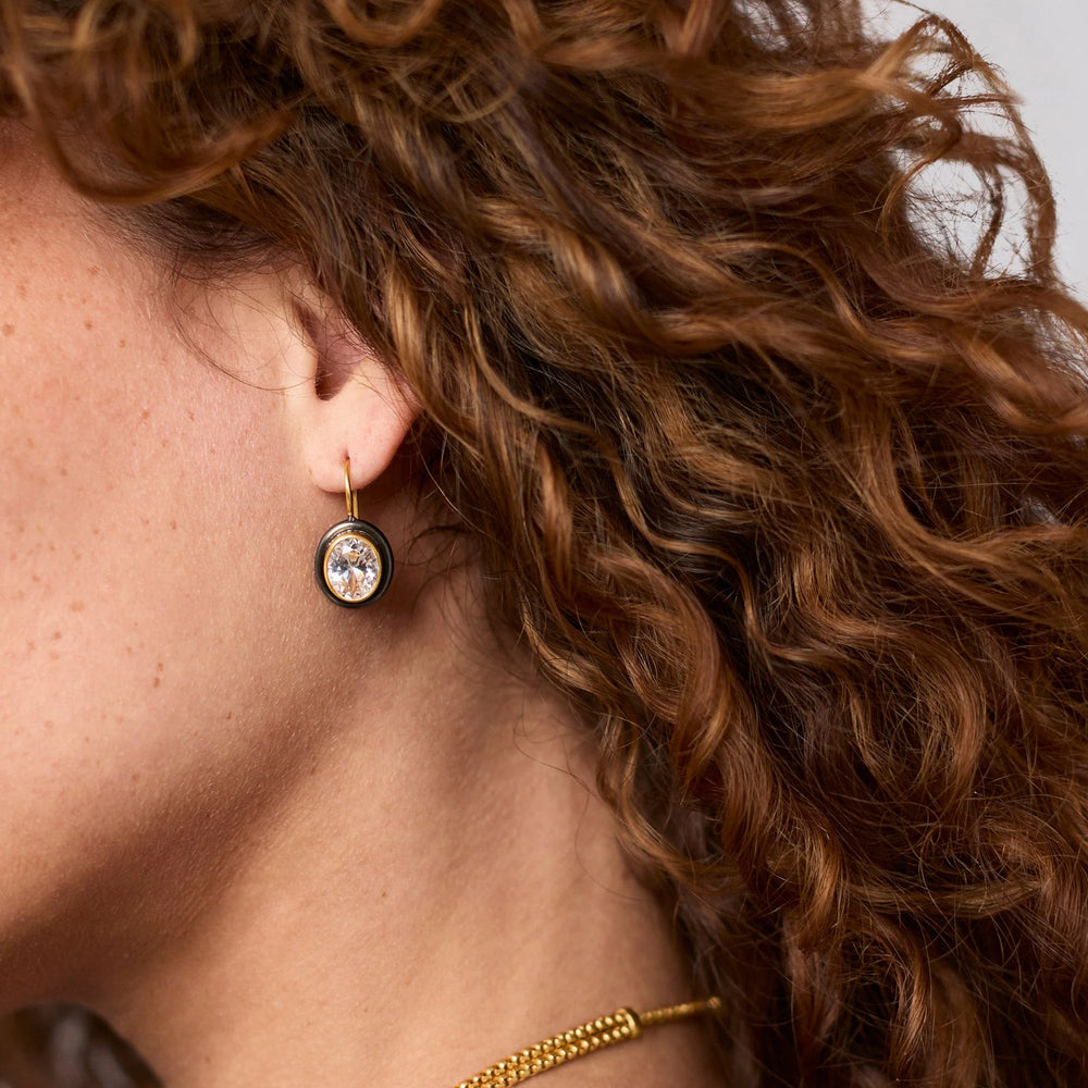 Tribeca Earring Mixed Metal Cubic Zirconia - Eden Lifestyle