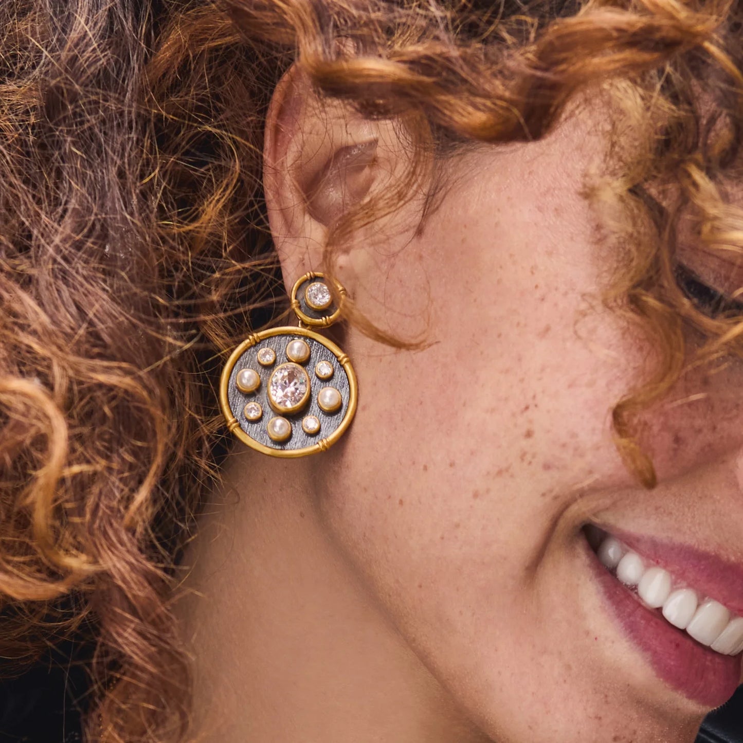 Tribeca Statement Earring Mixed Metal Cubic Zirconia - Eden Lifestyle