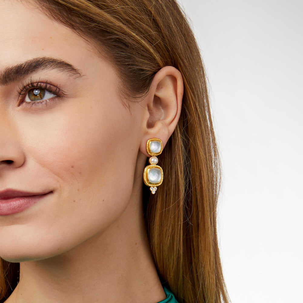 Julie Vos Tudor Statement Earring Iridescent Champagne - Eden Lifestyle