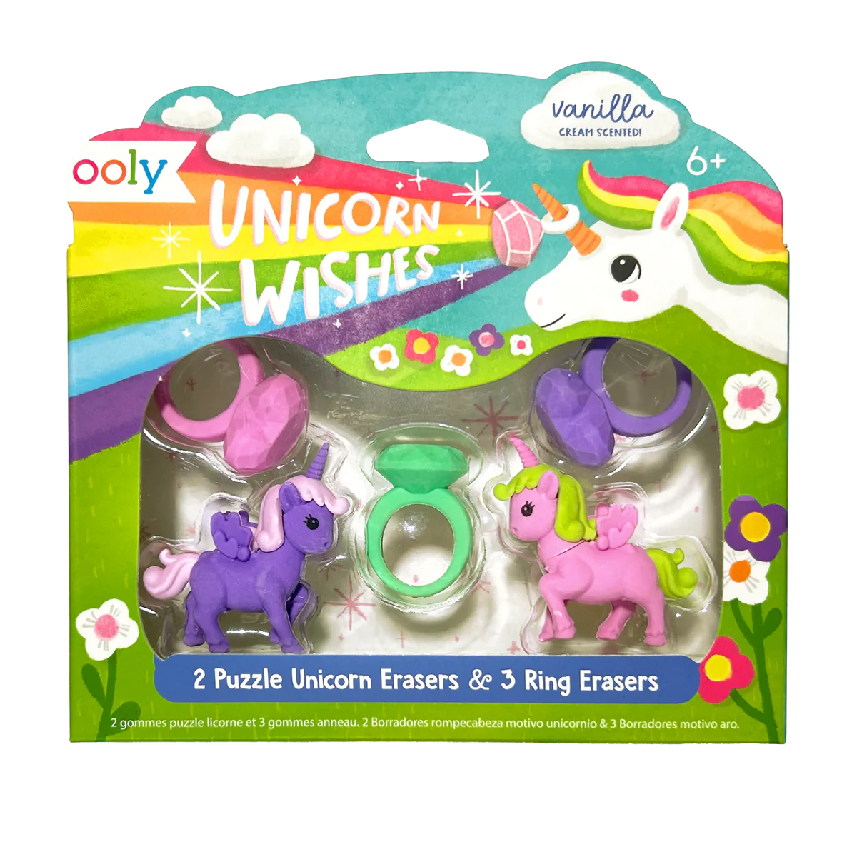Unicorn Wishes Scented Puzzle Erasers - Set of 5 - Eden Lifestyle