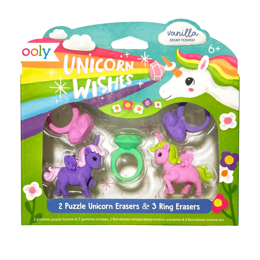Unicorn Wishes Scented Puzzle Erasers - Set of 5 - Eden Lifestyle