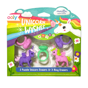 Unicorn Wishes Scented Puzzle Erasers - Set of 5 - Eden Lifestyle