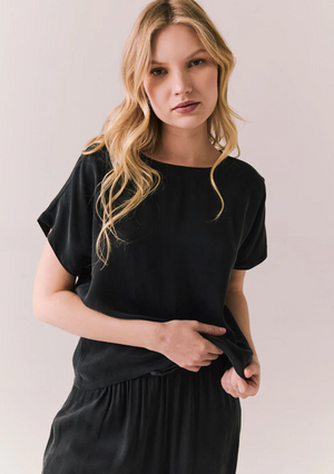 Davis Tee – Soft Vintage Jersey in True Black