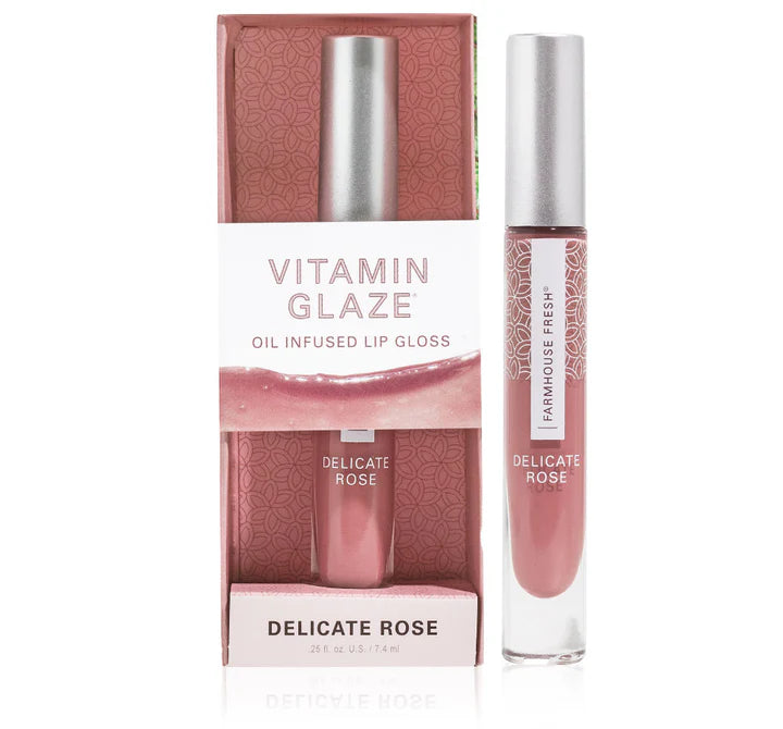 Vitamin Glaze® Oil Infused Lip Gloss – Delicate Rose - Eden Lifestyle