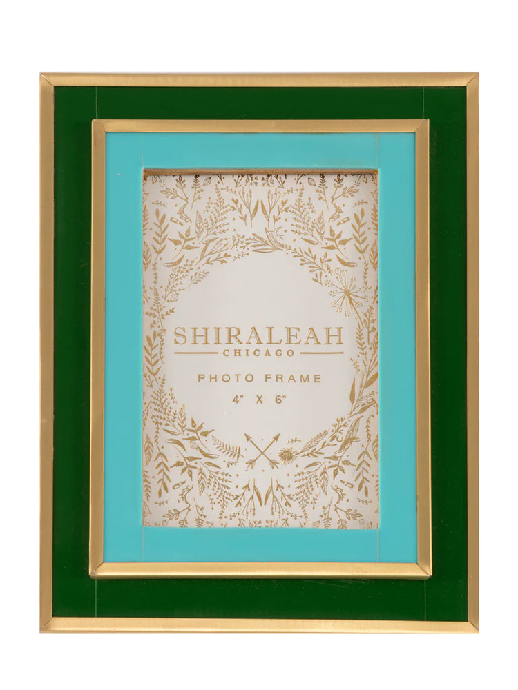 Viva 4" x 6" Layered Picture Frame, Green - Eden Lifestyle
