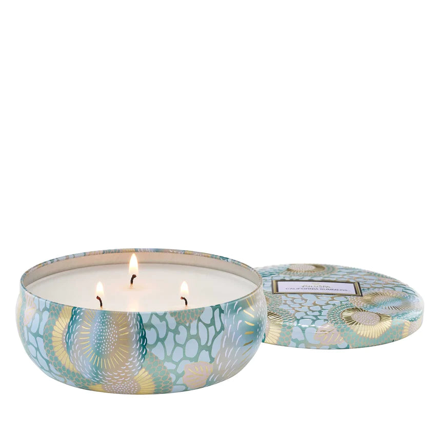 Voluspa California Summers 3 Wick Tin Candle - Eden Lifestyle