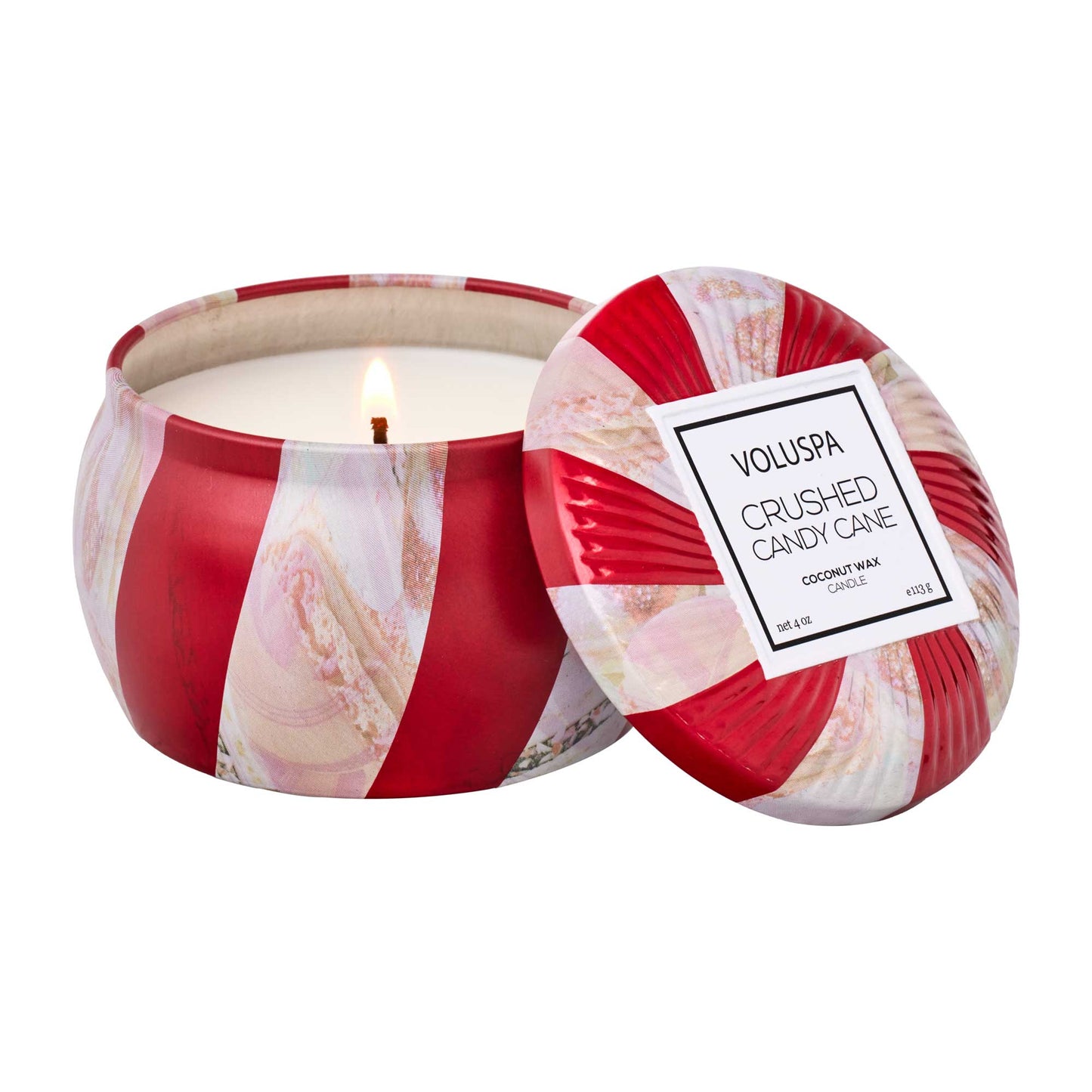 Voluspa Crushed Candy Cane Mini Tin - Eden Lifestyle