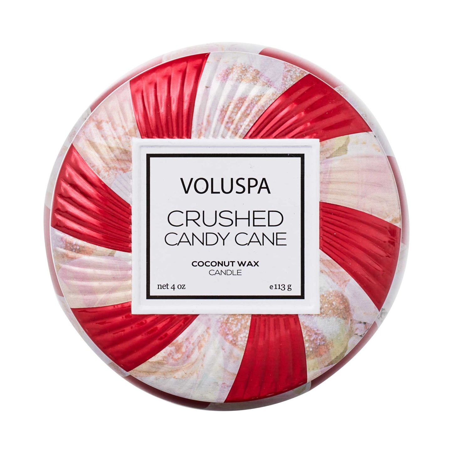 Voluspa Crushed Candy Cane Mini Tin - Eden Lifestyle