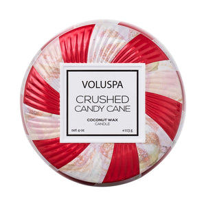 Voluspa Crushed Candy Cane Mini Tin - Eden Lifestyle