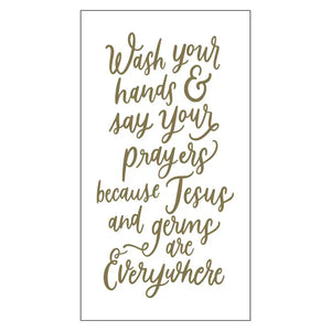 Wash Hands Say Prayers Paper Guest Towels - 24ct - Eden Lifestyle