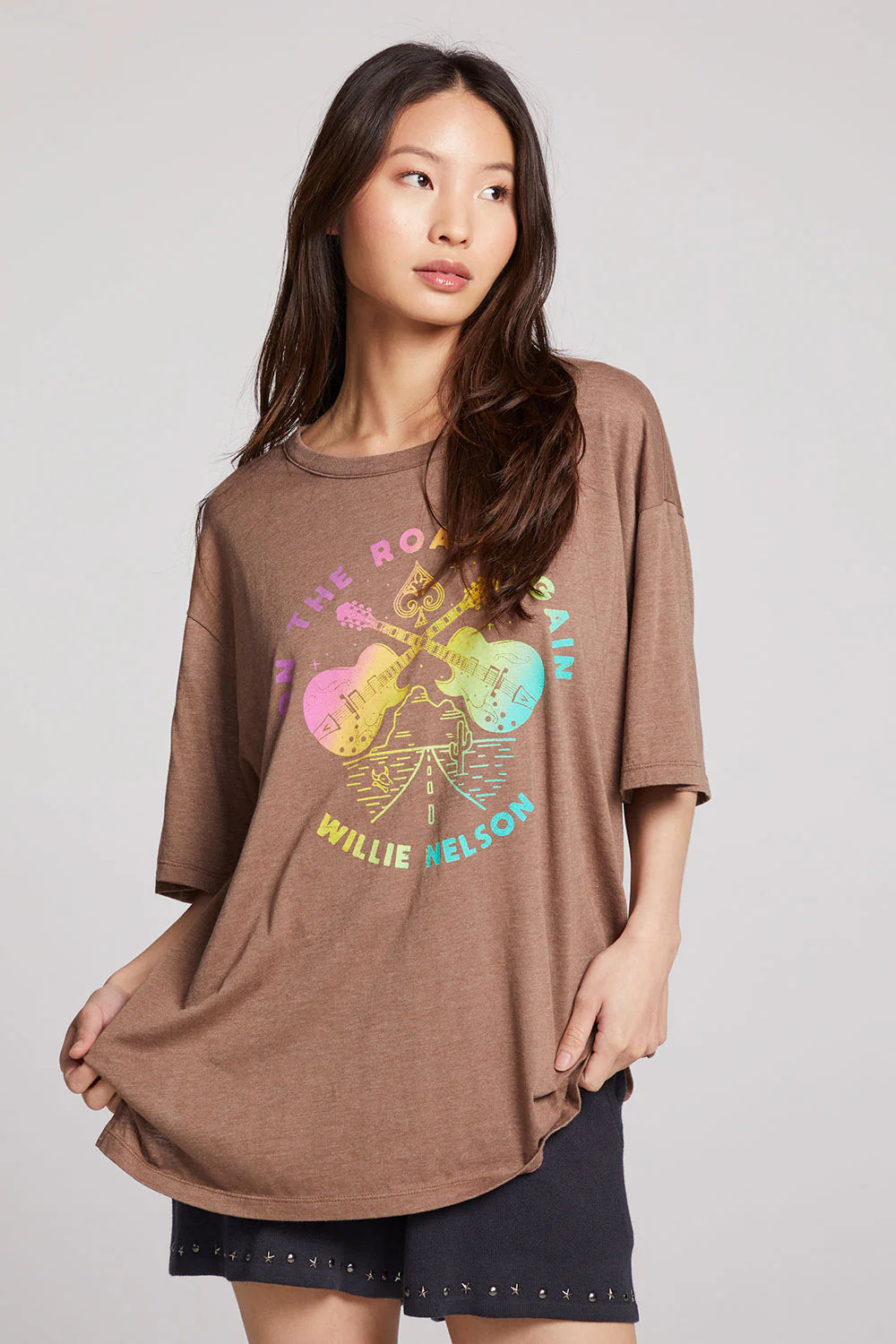 Willie Nelson On The Road Again One Size Tee - Eden Lifestyle