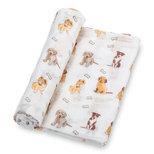 Woof Woof Baby Muslin Swaddle Blanket - Eden Lifestyle