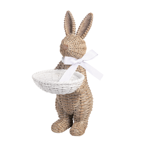 Woven Resin Bunny Tray Sitter - Eden Lifestyle